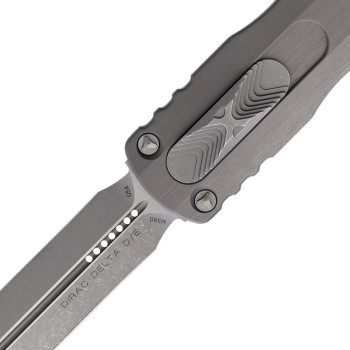 Microtech Automatic Dirac M390 Delta Gray Aluminum Handle OTF AP MCT22710APNC Microtech Automatic Dirac M390 Delta Gray Aluminum Handle OTF AP MCT22710APNC