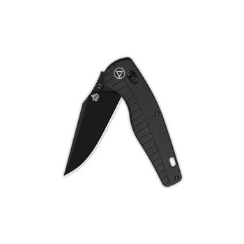 QSP Reptile Folding Knife Black G10 Handle 14C28N Clip Point Plain Edge QS165-C2