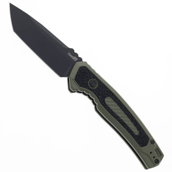Kershaw Launch 16 Side Opening Auto Knife Olive/Black Aluminum Handle  Tanto M4 Plain Black Blade 7105OLBLK Kershaw Launch 16 Side Opening Auto Knife Olive/Black Aluminum Handle  Tanto M4 Plain Black Blade 7105OLBLK