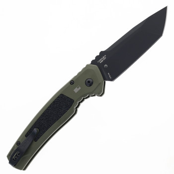 Kershaw Launch 16 Side Opening Auto Knife Olive/Black Aluminum Handle  Tanto M4 Plain Black Blade 7105OLBLK Kershaw Launch 16 Side Opening Auto Knife Olive/Black Aluminum Handle  Tanto M4 Plain Black Blade 7105OLBLK