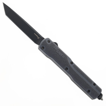 Hogue Sig Counterstrike 36962 OTF Auto Knife Grey Polymer Handle 20CV Plain Black Blade