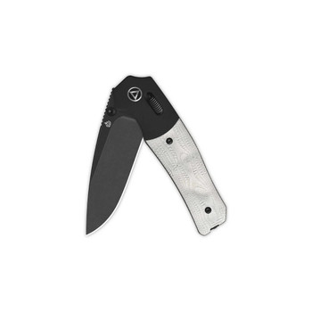 QSP Vault Folding Knife Black G10/Aluminum Foil Handle 14C28N Drop Point Plain Black Blade QS157-E2