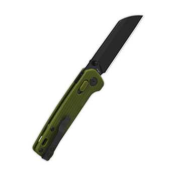 QSP Penguin Glyde Folding Knife OD Green FRN Handle 14C28N Sheepsfoot Plain Black Blade QS130GL-B2