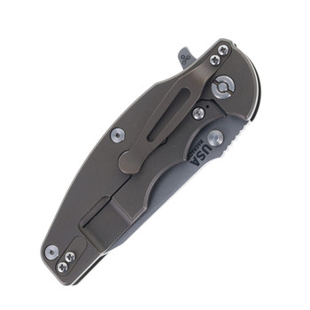 Hinderer Jurassic Slicer Folding Knife Translucent Green G10 Battle Bronze Titanium Handle Working Finish Magnacut Blade Hinderer Jurassic Slicer Folding Knife Translucent Green G10 Battle Bronze Titanium Handle Working Finish Magnacut Blade