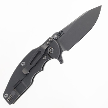 Hinderer Jurassic Slicer Folding Knife Black G10 Working Finish Titanium Handle Working Finish Magnacut Blade Hinderer Jurassic Slicer Folding Knife Black G10 Working Finish Titanium Handle Working Finish Magnacut Blade