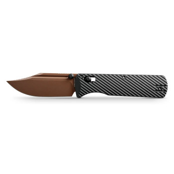 Vosteed Vombat Crossbar Lock Folding Knife Black Aluminum Handle M390 Bowie Plain Edge Copper Dune Finish A4106 Vosteed Vombat Crossbar Lock Folding Knife Black Aluminum Handle M390 Bowie Plain Edge Copper Dune Finish A4106