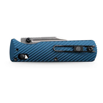 Vosteed Vombat Crossbar Lock Folding Knife Steel Blue Aluminum Handle M390 Bowie Plain Edge Stonewash Finish A4108 Vosteed Vombat Crossbar Lock Folding Knife Steel Blue Aluminum Handle M390 Bowie Plain Edge Stonewash Finish A4108