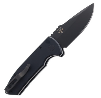 Pro-Tech SBR Short Bladed Auto Knife Smooth Black Handle S35VN Plain Black Blade PTLG403