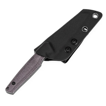 Tenable Parr Fixed Blade Knife Purple Micarta Handle 14C28N Reverse Tanto Plain Edge Blackwash Finish G011B1