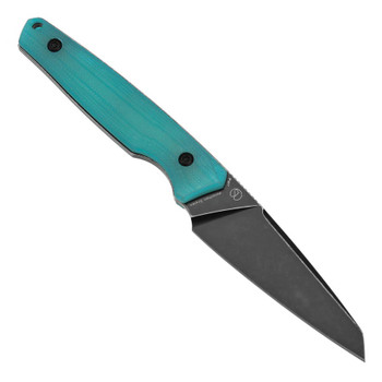 Tenable Parr Fixed Blade Knife Tiffany Blue G10 Handle 14C28N Reverse Tanto Plain Edge Blackwash Finish G011B3