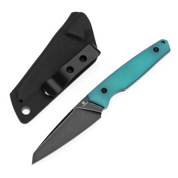 Tenable Parr Fixed Blade Knife Tiffany Blue G10 Handle 14C28N Reverse Tanto Plain Edge Blackwash Finish G011B3