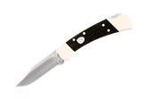 Buck 112 Auto Folding Knife Crelicam Genuine Ebony Handle Plain Edge 112BKSA