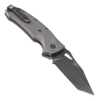 Hogue Sig Auto Knife Grey Polymer Handle S30V Tanto Plain Edge Black Cerokote Finish HO36322