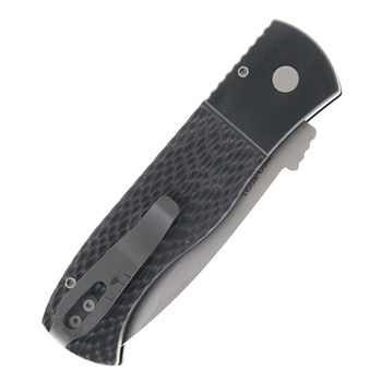 Pro-Tech Emerson Auto Knife Black Aluminum Handle 20CV Spearpoint Plain Edge PTE7A05-20CV