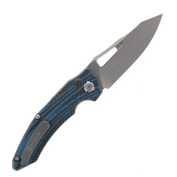 Maxace Babylon A Automatic Knife Blue Carbon Fiber Handle M390 Plain EdgeX02A Maxace Babylon A Automatic Knife Blue Carbon Fiber Handle M390 Plain EdgeX02A