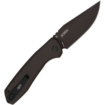 Zero Tolerance Auto Knife Tan Micarta Handle CRU-WEAR Clip Point Plain Black Blade ZT0512 Zero Tolerance Auto Knife Tan Micarta Handle CRU-WEAR Clip Point Plain Black Blade ZT0512