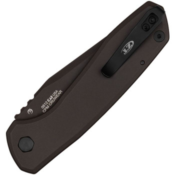 Zero Tolerance Auto Knife Tan Micarta Handle CRU-WEAR Clip Point Plain Black Blade ZT0512 Zero Tolerance Auto Knife Tan Micarta Handle CRU-WEAR Clip Point Plain Black Blade ZT0512