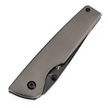 Kansept Chimera Folding Knife Bronze Titanium Handle S35VN Plain Edge Blackwash Finish K1096A1