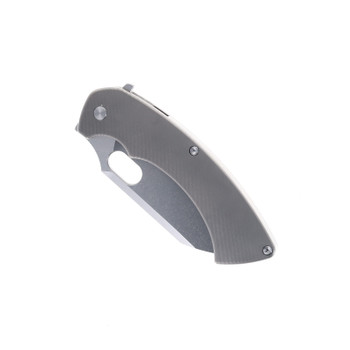 TwoSun Folding Knife Titanium Handle 14C28N Plain Edge TS459-Gray