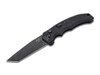 Boker Intention II Auto Knife Black G10 Handle D2 Plain Black Blade 01BO797