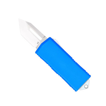 CobraTec OTF Money Clip Blue Aluminum Handle D2 Plain Edge CTBLUOTFMCDNS
