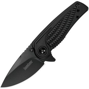 Kershaw Spoke Assisted Knife Black Steel Handle Black Plain Edge 1313BLK