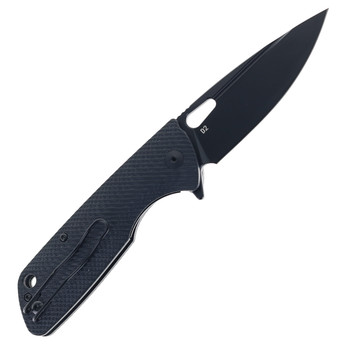 Klaken Knives  Grani Folding Knife Black G10 Handle D2 Plain Edge B04-BLK-BLK
