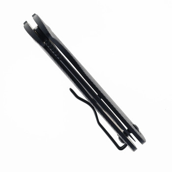 Klaken Knives  Grani Folding Knife Black G10 Handle D2 Plain Edge B04-BLK-BLK