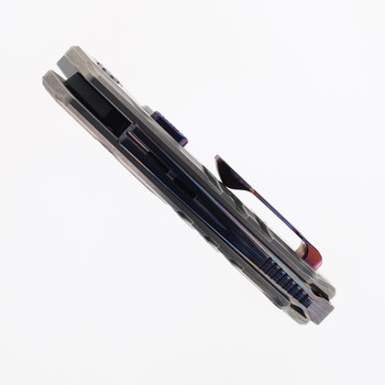 Maxace Blacklight-02 Folding Knife Titanium & Mokume Gane Handle Damascus Blade OM03-1-C