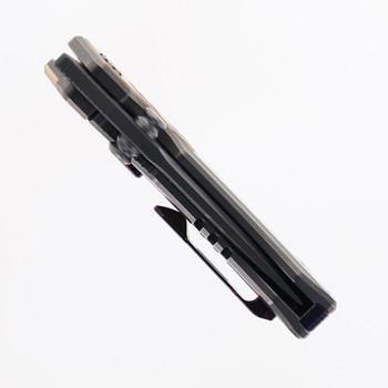 Maxace Blacklight-02 Folding Knife Titanium & Mokume Gane Handle Damascus Blade OM03-1-C