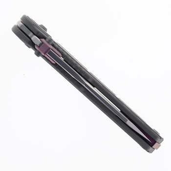 Maxace Heron Folding Knife Titanium & Purple Haze Fatcarbon Handle M390 Blade MM39-1-A