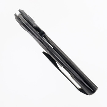 Poikilo Blade VK-Zen S2 Dark Stonewashed Titanium Folding Knife  Dark Stonewash M398 Blade