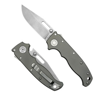 Demko AD20.5 Folding Knife Smooth Titanium Handle 3V Blade Steel