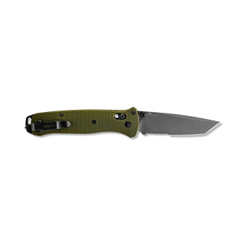 Benchmade Bailout Folding Knife Woodland Green Aluminum Handle CPM-M4 Partially Serrated Edge BM537SGY-1