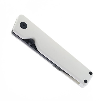 James Brand Knives The Chapter 2 Bone White Titanium Black PVD Drop Point S35VN Blade Folding Knife KN127233-00