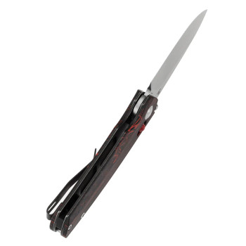 Tenable Raven Folding Knife Stonewashed 14C28N Blade Red and Black G-mascus Handle T2109V3 Tenable Raven Folding Knife Stonewashed 14C28N Blade Red and Black G-mascus Handle T2109V3