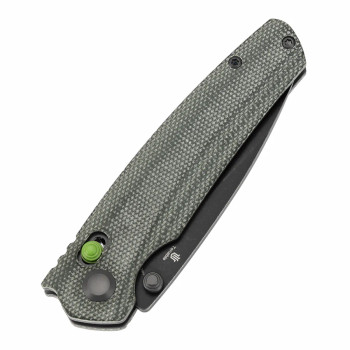 Tenable Raven Folding Knife Blackwash 14C28N Blade Green Micarta Handle T2109V5
