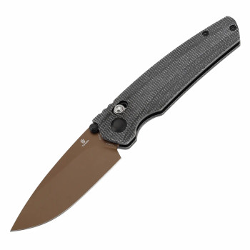 Tenable Raven  Folding Knife Rose Gold Coated 14C28N Blade Black Micarta Handle T2109V6