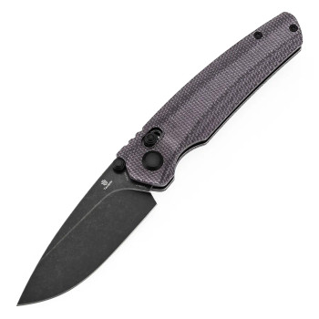 Tenable Raven Folding Knife Blackwash 14C28N Blade Purple Micarta Handle T2109V7