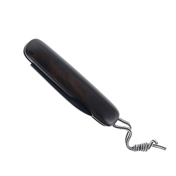 James Brand Knives Pike Slip Joint Black Ebony Handle Black DLC Sandvik 12c27 Wharncliffe Folding Knife KN110121-00