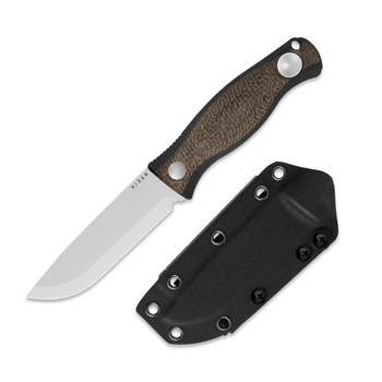 Kizer Polaris Fixed Blade Knife Burlap Micarta and G10 Handle AEB-L Steel 1100A3