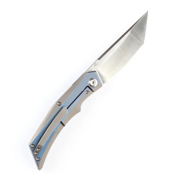 Kansept Folding Knife Naska Satin CPM-S35VN Tanto Blade Blue Anodized and Plain Titanium Handle K1035T3 Kansept Folding Knife Naska Satin CPM-S35VN Tanto Blade Blue Anodized and Plain Titanium Handle K1035T3