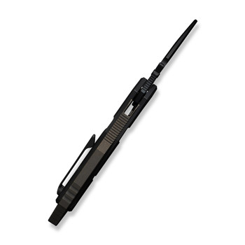 WE Tayra Folding Knife Karambit Black Titanium/Bronze Titanium Integral Backspacer & Finger Ring Handle M390 Plain Black Blade WE24069-1