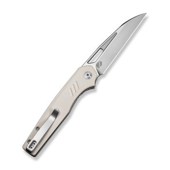 Civivi Guile Folding Knife Off White G10 Handle 14C28N Plain Edge Satin Finish C24062B-3
