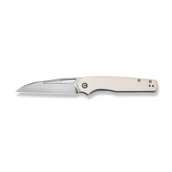 Civivi Guile Folding Knife Off White G10 Handle 14C28N Plain Edge Satin Finish C24062B-3