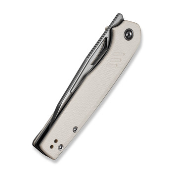 Civivi Guile Folding Knife Off White G10 Handle 14C28N Plain Edge Satin Finish C24062B-3
