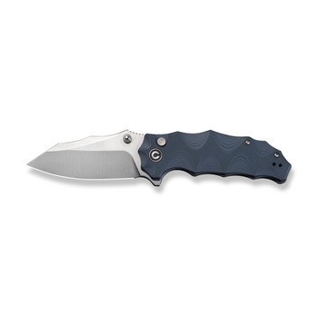Civivi Natterjack Folding Knife Milled Neutral Blue G10 Handle 14C28N Plain Edge Satin Finish C24028-2