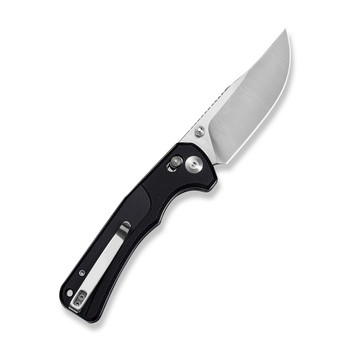 Sencut Slybolt Folding Knife Black G10 Handle 9Cr18MoV Plain Edge Satin Finish S25001-1