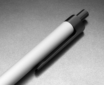 James Brand Knives Burwell Spring Loaded Click Actuator 303 White Stainless Steel Pen Black Clip CO304911-10 James Brand Knives Burwell Spring Loaded Click Actuator 303 White Stainless Steel Pen Black Clip CO304911-10