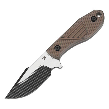 Kansept Tiny Dancer Fixed Blade Knife Bronze Titanium CNC Milling Handle S35VN Plain Blackwash/Machine Satin CNC Milling Finish K014A2 Kansept Tiny Dancer Fixed Blade Knife Bronze Titanium CNC Milling Handle S35VN Plain Blackwash/Machine Satin CNC Milling Finish K014A2
